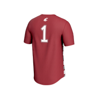#1 Washington State Cougars Lightweight Soccer Fashion Jersey - Crimson