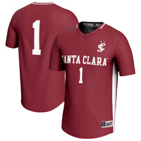 #1 Santa Clara Broncos Lightweight Soccer Fashion Jersey - Maroon