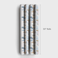 Watercolor Big Ben Gift Wrap, London Skyline Christmas Wrapping Paper, Winter Cityscape Wrapping Paper, Travel Lover Holiday Gift Wrap