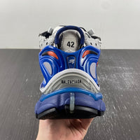 Low Top Sneakers, Blue Gray Colorway, Lace Up Design, Casual Gift for Sneaker Fans