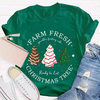 Rustic Holiday Graphic Tee, Farm Fresh Christmas Tree T-Shirt, Vintage Xmas Tree Farm Shirt, Comfy Winter Holiday Tee, Christmas Present