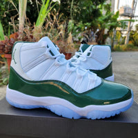 Sneakers, White Green Colorway, Lace Up Design, Casual Gift for Sneaker Fans