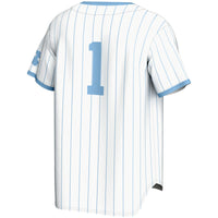 #1 North Carolina Tar Heels Lightweight Baseball Jersey - White