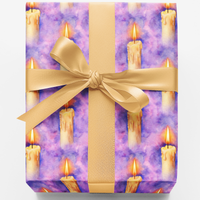 Christ Candle Glow Wrapping Paper, Advent Candle Wrapping Paper, Watercolor Christian Christmas Wrapping Paper, Religious Holiday Gift Wrap