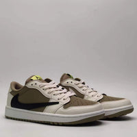 Golf Shoes, Olive Black Cream Colorway, Reverse Hook Design, Lace Up Design, Casual Gift for Shoe Lovers