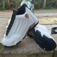 High Top Sneakers, White Gold Colorway, Lace Up Design, Casual Gift for Sneaker Fans