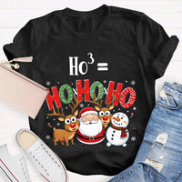 Humorous Ho Ho Ho Math Pun Shirt, Ho Cubed Math Teacher Christmas T-Shirt, Holiday Math Teacher Tee, Christmas Math Equation Shirt, Math Present