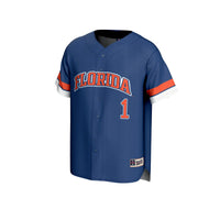 #1 Florida Gators Lightweight Collegiate Baseball Fashion Jersey - Royal