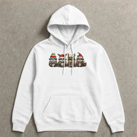 Adorable Holiday Wildlife Raccoon Hoodie, Christmas Raccoon Hoodie, Animal Lover Xmas Hooded Sweatshirt, Festive Winter Raccoon Pullover