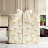 Watercolor Religious Angel Holiday Gift Wrap, Trumpeting Angels Christmas Wrapping Paper, Christian Christmas Wrapping Paper Present Wrap