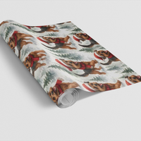 Snowy Pine Winter Dog Gift Wrap, Border Terrier Christmas Wrapping Paper, Canine Breed Present Paper, Dog Lover Xmas Wrapping Paper