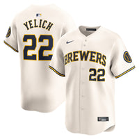 Milwaukee Brewers Christian Yelich Cream Home Limited Player Jersey