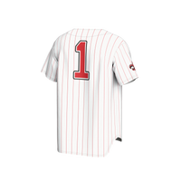 #1 Louisiana Ragin' Cajuns Lightweight Baseball Fashion Jersey - White