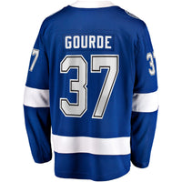 Tampa Bay Lightning Yanni Gourde Blue Home Breakaway Jersey