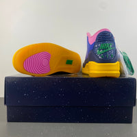 Low Top Sneakers, Royal Blue Green Pink Colorway, Lace Up Design, Casual Gift for Sneaker Fans
