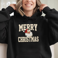 Vintage Santa Claus Hooded Sweatshirt, Merry Christmas Santa Hoodie, Retro Holiday Pullover, Comfy Xmas Winter Sweater, Christmas Present