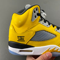 High Top Sneakers, Yellow Colorway, Lace Up Design, Casual Gift for Sneaker Fans
