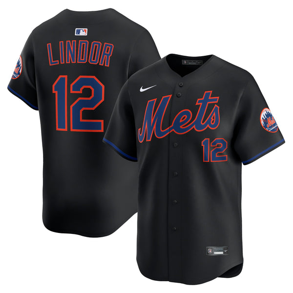 New York Mets Francisco Lindor Black Alternate Limited Jersey