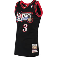 Allen Iverson Black Philadelphia 76ers 1997 Hardwood Classics Authentic Jersey