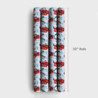 Watercolor Outdoor Santa Wrapping Paper, Hiking Santa Christmas Wrapping Paper, Winter Hiker Claus Wrapping Paper, Nature Lover Gift Wrap