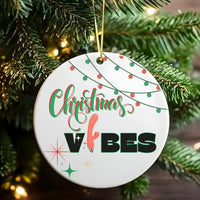 Humorous Naughty Adult Xmas Tree Ornament, Christmas Vibes Ceramic Ornament, Rude Gag Present Ornament, Novelty Holiday Keepsake for Him or Her
