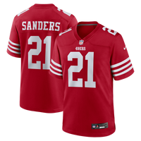 San Francisco 49ers Deion Sanders Scarlet Team Retired Player Game Jersey