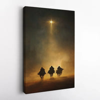 Star of Bethlehem Canvas Wall Art, Three Wise Men Nativity Canvas Print, Christian Christmas Canvas, Religious Nativity Wall Art, Xmas Present