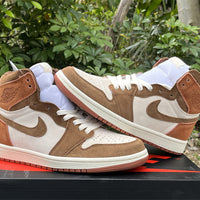 High Top Sneakers, White Brown Colorway, Lace Up Design, Casual Gift for Sneaker Fans