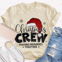 Making Memories Together Tee, Christmas Crew Shirt, Holiday Santa Hat Graphic T-Shirt, Matching Family Christmas Shirt, Group Holiday Tee