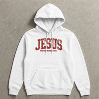 Retro Varsity Christian Hoodie, Jesus the Reason for the Season Hoodie, Faith Holiday Sweatshirt, Religious Christmas Hooded Pullover Present