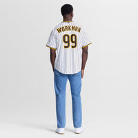San Diego Padres Gage Workman White Home Replica Jersey
