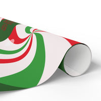 Candy Cane Holiday Gift Wrap, Peppermint Swirl Christmas Wrapping Paper, Festive Xmas Wrapping Paper Roll, Sweet Holiday Present Wrap
