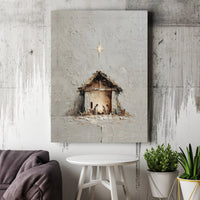 Textured Religious Holy Family Wall Art, Nativity Scene Canvas Print, Christian Christmas Canvas Decor, Faithful Holiday Home Present