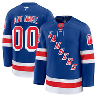 New York Rangers Royal Home Premium Custom Jersey