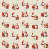 North Pole Artist Christmas Gift Wrap, Artistic Santa Painting Wrapping Paper, Painter Santa Wrapping Paper, Whimsical Holiday Gift Wrap