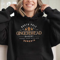 Adorable Cookie Baking Graphic Hooded Sweatshirt, Gingerbread Bakery Christmas Hoodie, Comfy Holiday Sweets Pullover, Xmas Baker Present for Her