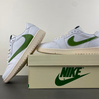 Low Top Sneakers, White Green Colorway, Reverse Hook Design, Lace Up Design, Casual Gift for Sneaker Fans