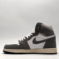 High Top Sneakers, Gray Black Colorway, Lace Up Design, Casual Gift for Sneaker Fans
