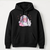 Retro Bubblegum Santa Claus Hoodie, Disco Santa Hoodie, Adorable Christmas Graphic Hoodie, Festive Holiday Pullover Sweatshirt, Present for Her
