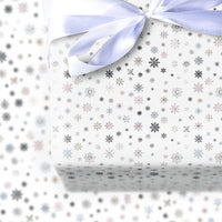 Subtle Winter Snowflake Gift Wrap, Muted Pastel Snowflake Wrapping Paper, Modern Holiday Wrapping Paper, Neutral Christmas Gift Wrap Roll