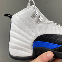 Low Top Sneakers, Blue White Black Colorway, Leather Footwear, Lace Up Design, Casual Gift for Sneaker Fans