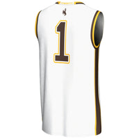 #1 Wyoming Cowboys Lightweight Basketball Jersey - White