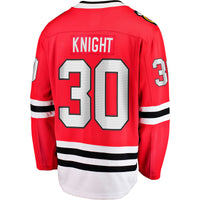 Chicago Blackhawks Spencer Knight Red Home Breakaway Jersey