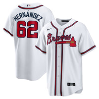 Atlanta Braves Daysbel Hernandez White Home Replica Jersey