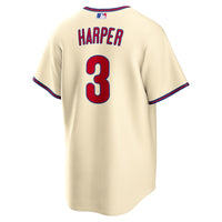Philadelphia Phillies Bryce Harper Cream Alternate Replica Jersey