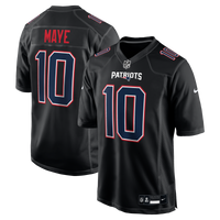New England Patriots Drake Maye Carbon Black Game Jersey