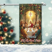 Last Supper Nativity Yard Flag, Christmas Garden Flag It's All About Jesus, Double Sided Religious Holiday Lawn Flag Present