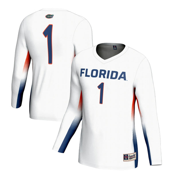 #1 Florida Gators Lightweight Volleyball Jersey - White