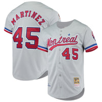 Montreal Expos Pedro Martinez Gray Cooperstown Collection Authentic Jersey
