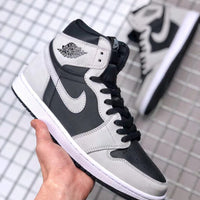 High Top Sneakers, Gray Black White Colorway, Lace Up Design, Casual Gift for Sneaker Fans